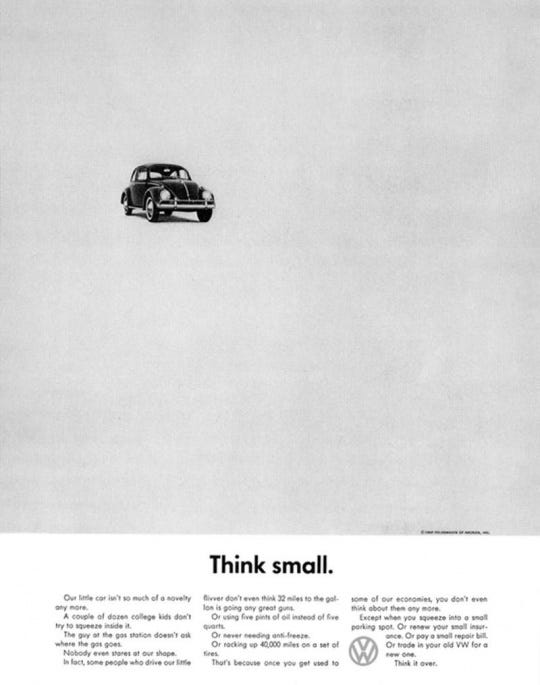 Volkswagen: Think Small (1960) — Quảng cáo in ấn